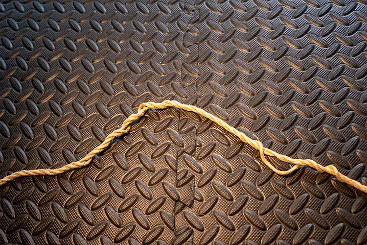 detoronnage d'un corde de shibari